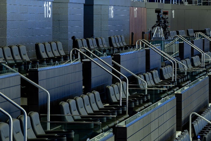 Loge box seating at PeoplesBank Arena